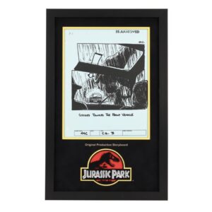 JURASSIC PARK (1993)Original Production-Used Storyboard - Rex Strides to Other Vehicle